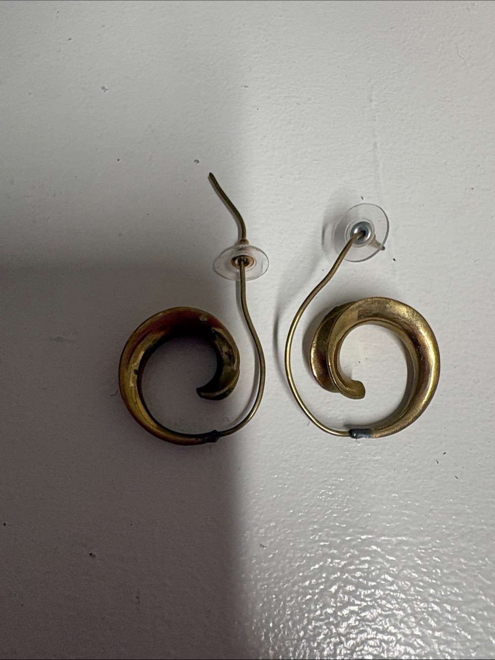 Gold Swirl Spiral Hoop Earrings - Women Jewelry
